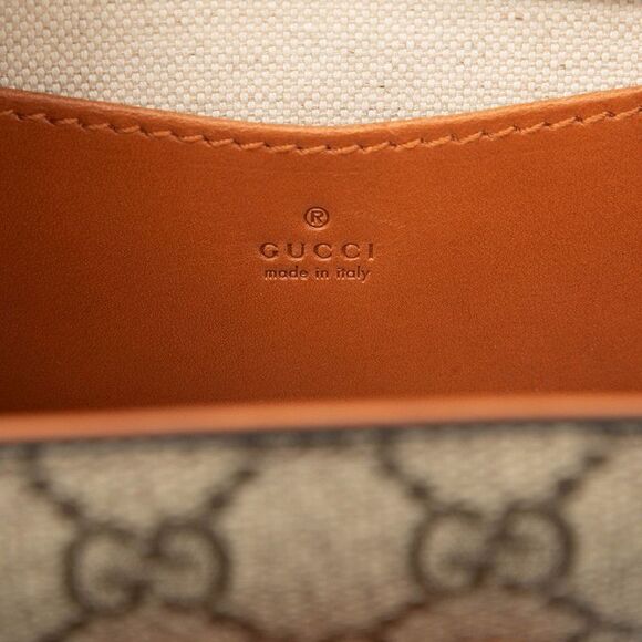 Gucci GG Supreme Bamboo Waist Bag Body Bag 681137 Beige Brown PVC Leather - Picture 5 of 7